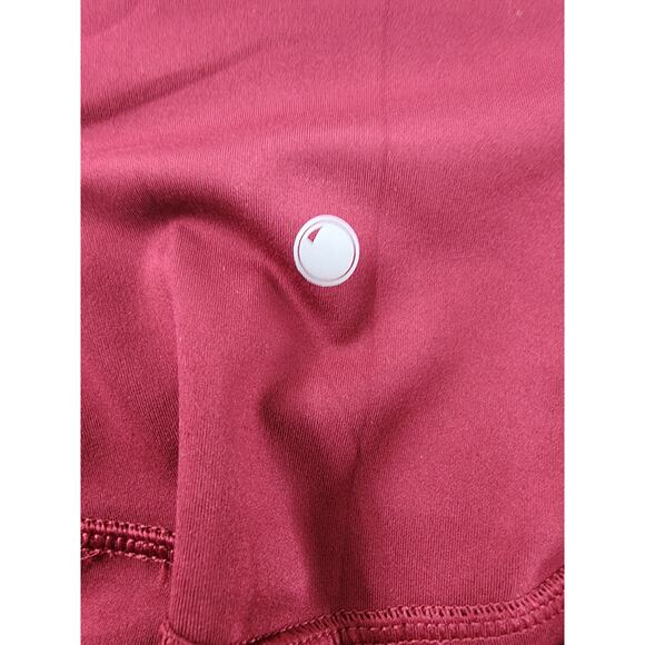 NEW Yogalicious Lux High Rise Ankle Leggings Size S Red Burnt Cranberry Stretch - Picture 3 of 12